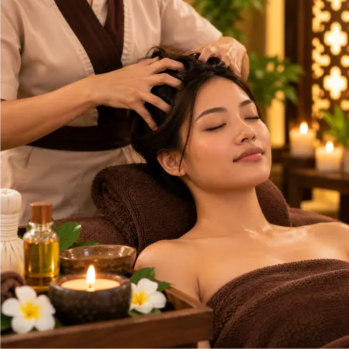 Indian Head Massage treatment at D'Bintan Salon Day Spa