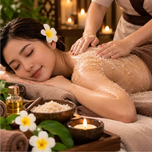 Body Scrub treatment at D'Bintan Salon Day Spa