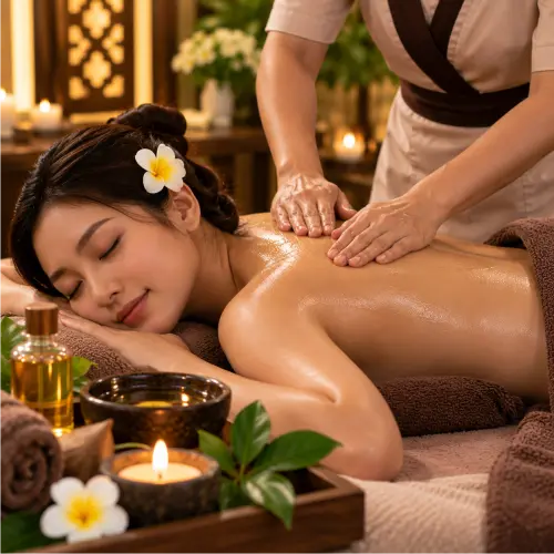 Aromatherapy Back Massage treatment at D'Bintan Salon Day Spa