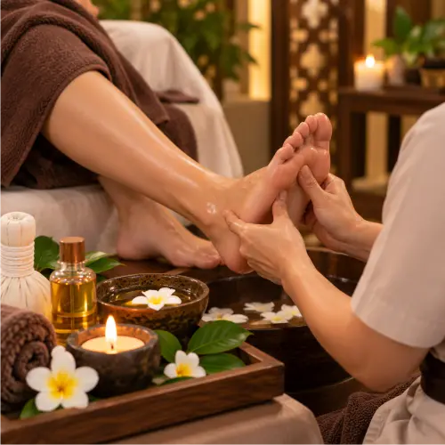 Aromatherapy Foot Massage treatment at D'Bintan Salon Day Spa