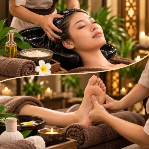 Hair Spa and Foot Reflexology treatment at D’Bintan Salon Day Spa